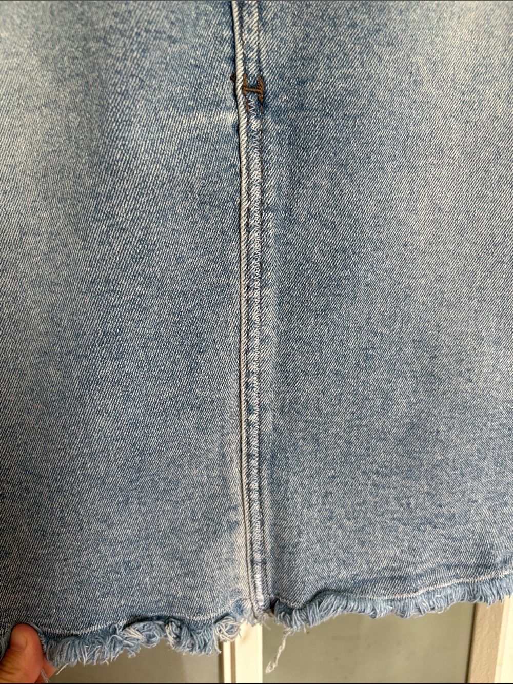 Kensie Light Blue Denim Pencil Skirt - Women Jeans - Picture 3 of 6